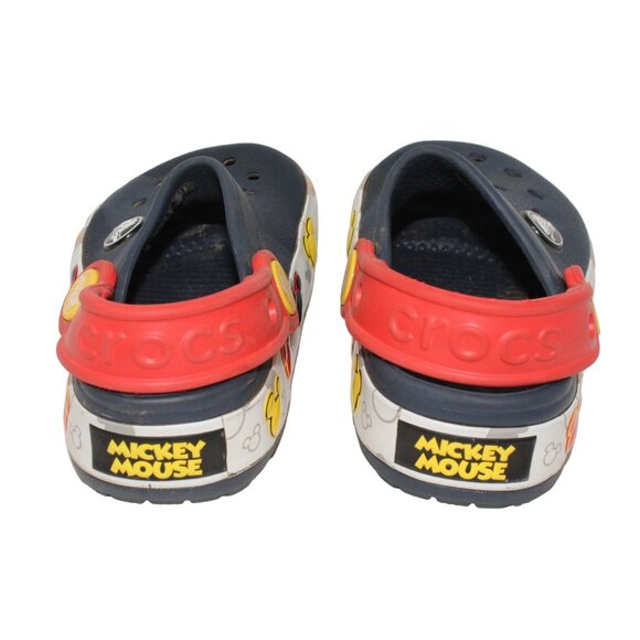 Crocs Fun Lab Mickey Lights Clog Sz C 7 Navy Red Kids Preschool Sandals Disney - Picture 8 of 9